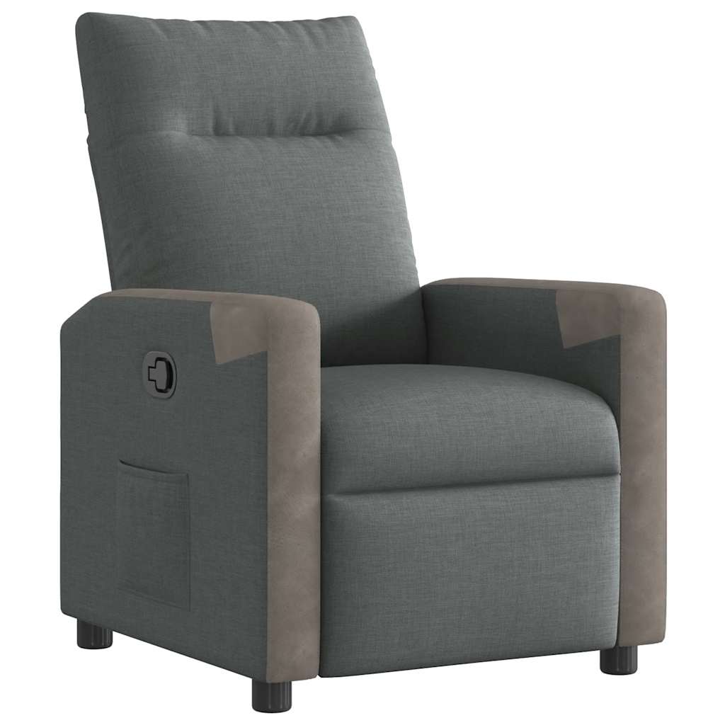 vidaXL Relaxsessel Dunkelgrau Stoff