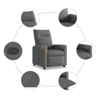 vidaXL Relaxsessel Dunkelgrau Stoff
