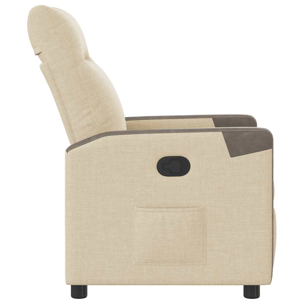 vidaXL Relaxsessel Creme Stoff