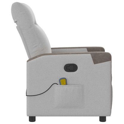 vidaXL Massagesessel Wolkengrau Stoff
