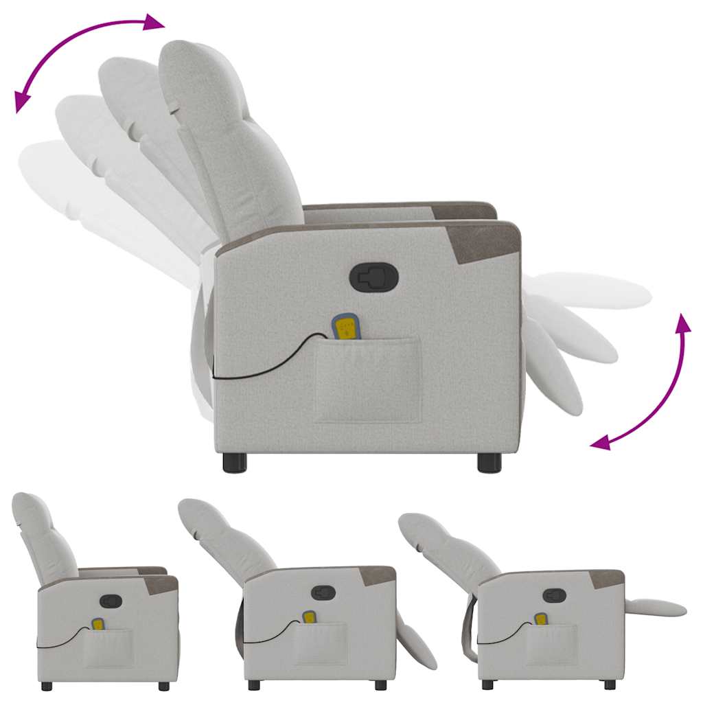 Massagesessel Wolkengrau Stoff