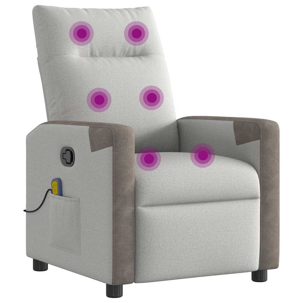 Massagesessel Wolkengrau Stoff