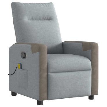 vidaXL Massagesessel Hellgrau Stoff