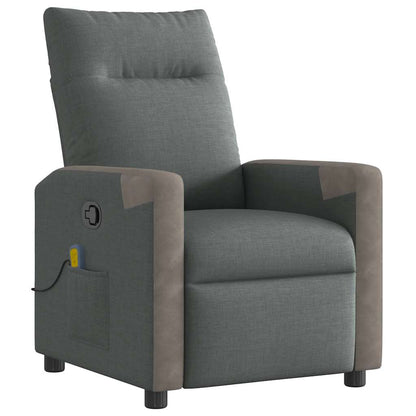 vidaXL Massagesessel Dunkelgrau Stoff