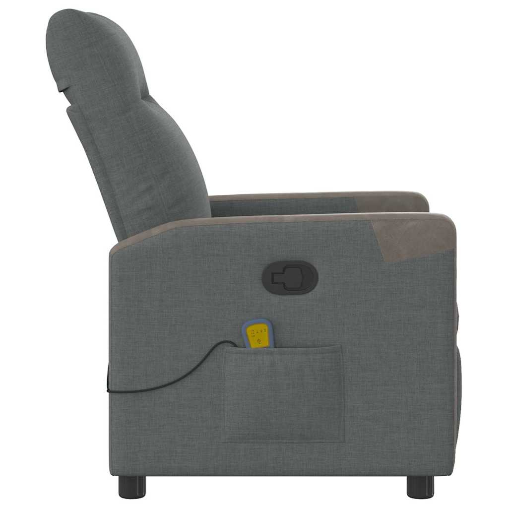 vidaXL Massagesessel Dunkelgrau Stoff