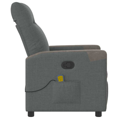 vidaXL Massagesessel Dunkelgrau Stoff