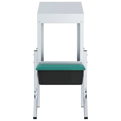 Hühner-Nistkasten 1 Abteil mit Beinen Verzinkter Stahl