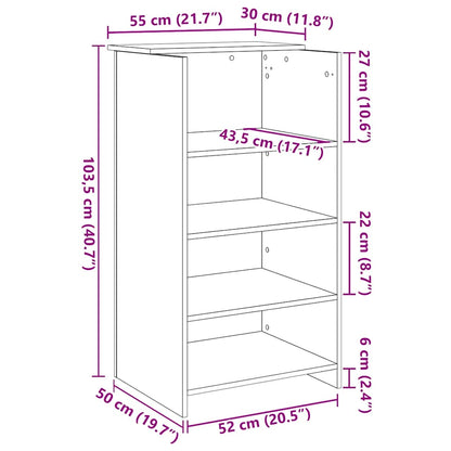 vidaXL Empfangstresen Weiß 55 x 50 x 103,5 cm Holzwerkstoff