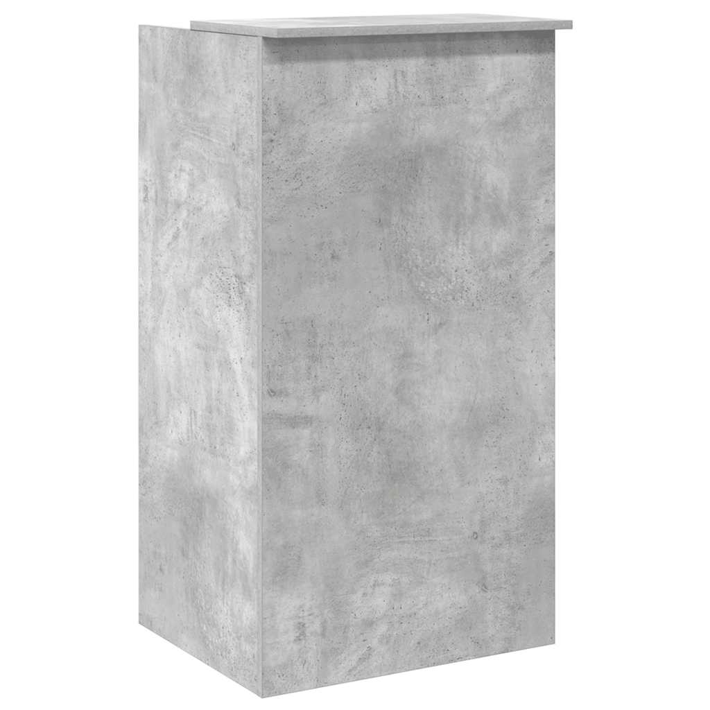 vidaXL Empfangstheke Betongrau 55x50x103,5 cm Holzwerkstoff