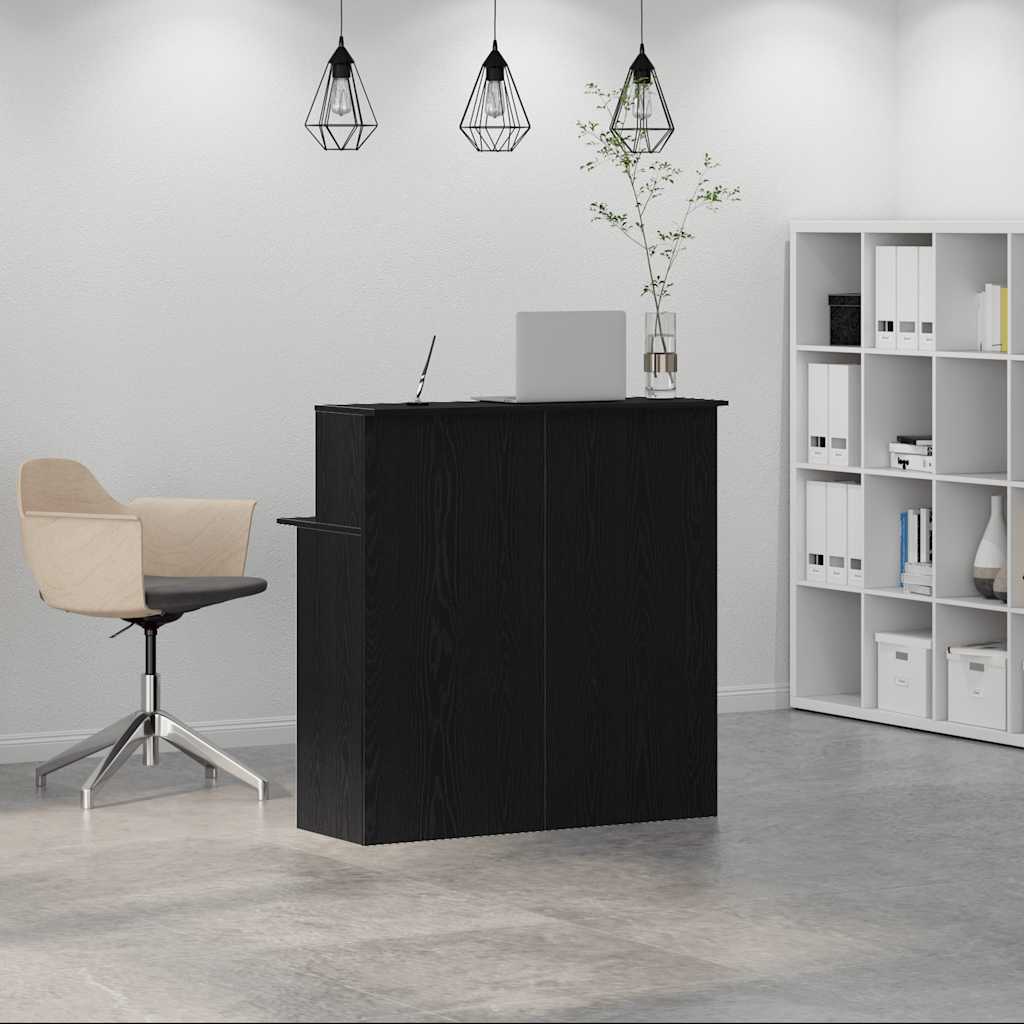 vidaXL Empfangstheke Schwarz 100x50x103,5 cm Holzwerkstoff