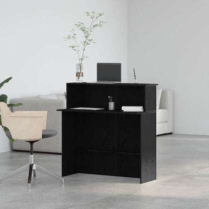vidaXL Empfangstheke Schwarz 100x50x103,5 cm Holzwerkstoff
