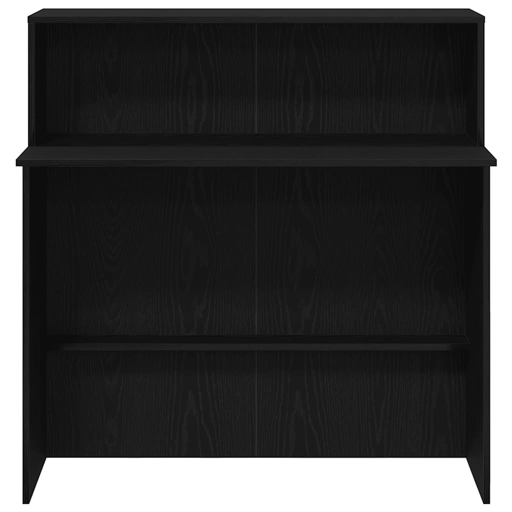 vidaXL Empfangstheke Schwarz 100x50x103,5 cm Holzwerkstoff