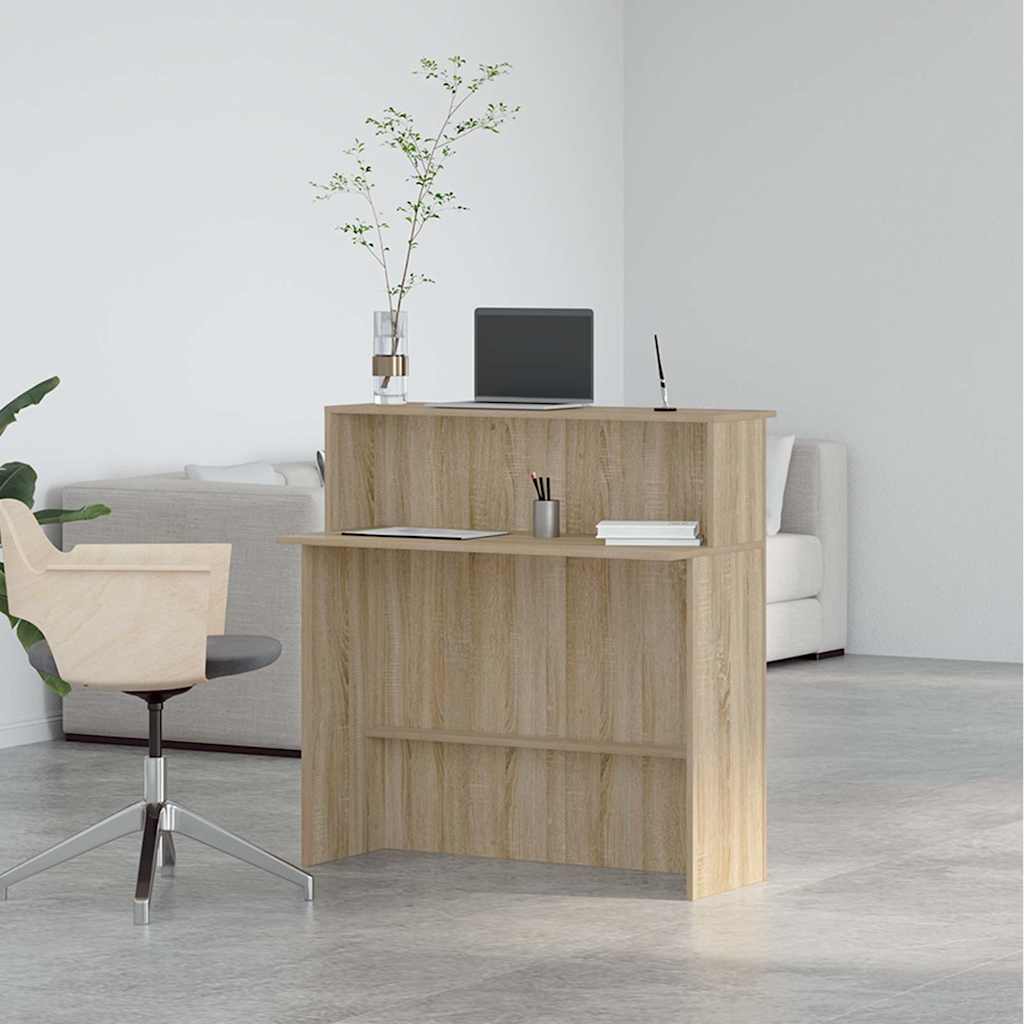 vidaXL Empfangstresen Sonoma-Eiche 100 x 50 x 103,5 cm Holzwerkstoff