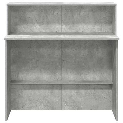 vidaXL Empfangstheke Betongrau 100x50x103,5 cm Holzwerkstoff