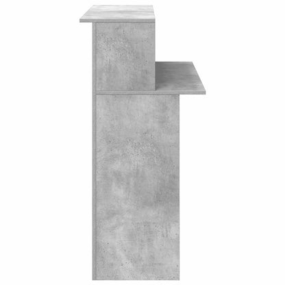 vidaXL Empfangstheke Betongrau 100x50x103,5 cm Holzwerkstoff