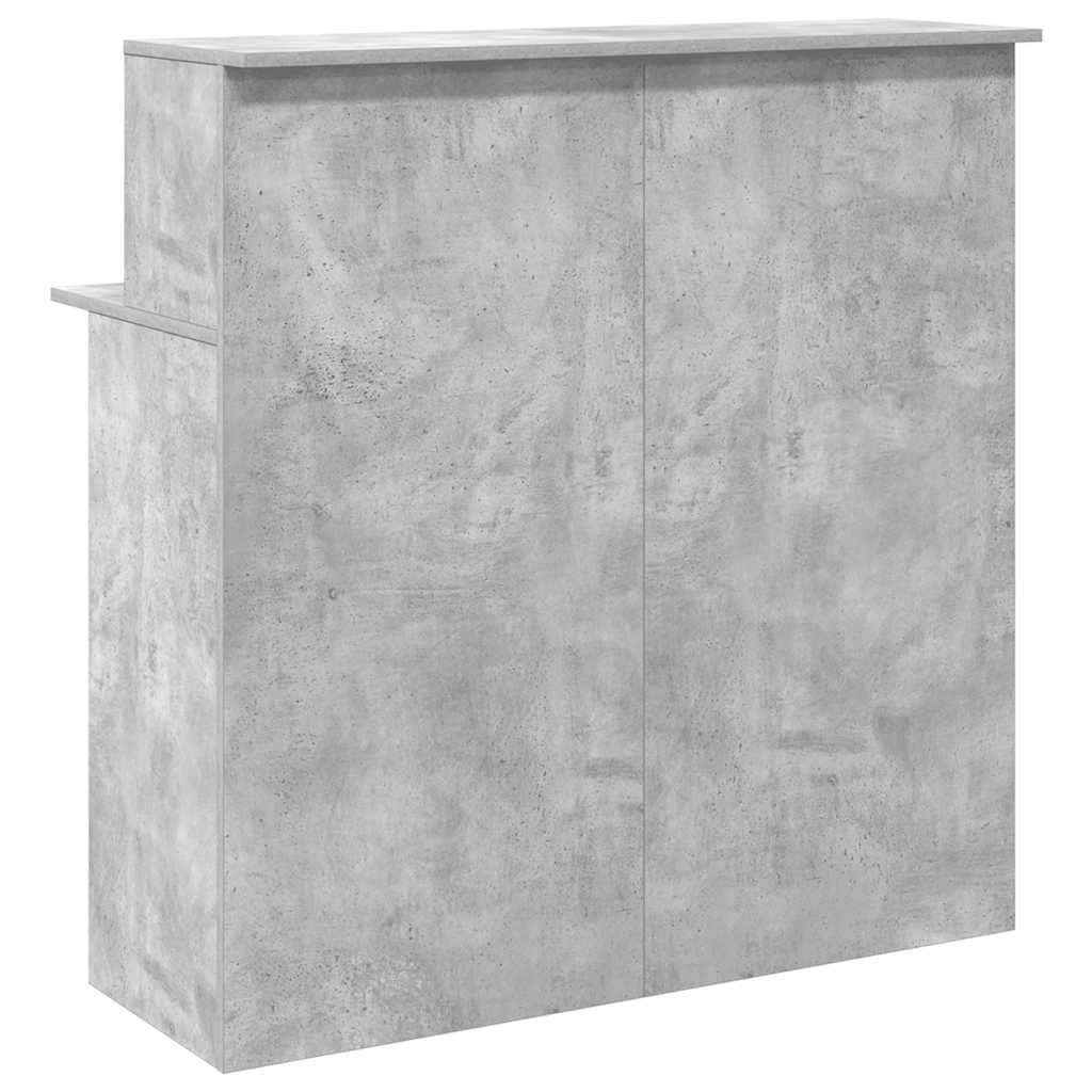 vidaXL Empfangstheke Betongrau 100x50x103,5 cm Holzwerkstoff