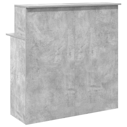 vidaXL Empfangstheke Betongrau 100x50x103,5 cm Holzwerkstoff