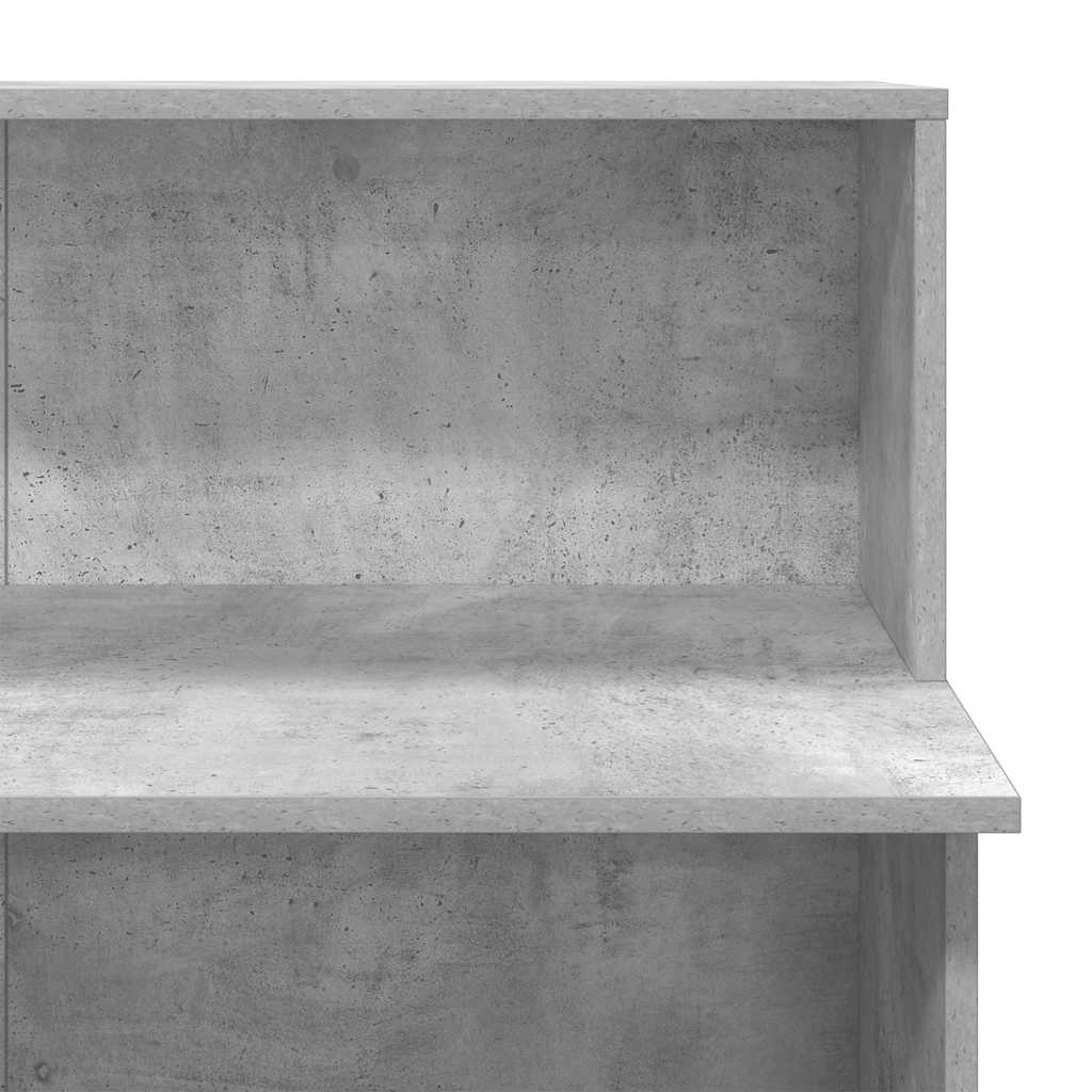 vidaXL Empfangstheke Betongrau 100x50x103,5 cm Holzwerkstoff