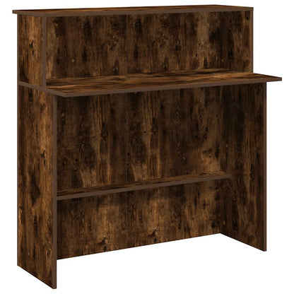 vidaXL Empfangstheke Räuchereiche 100x50x103,5 cm Holzwerkstoff