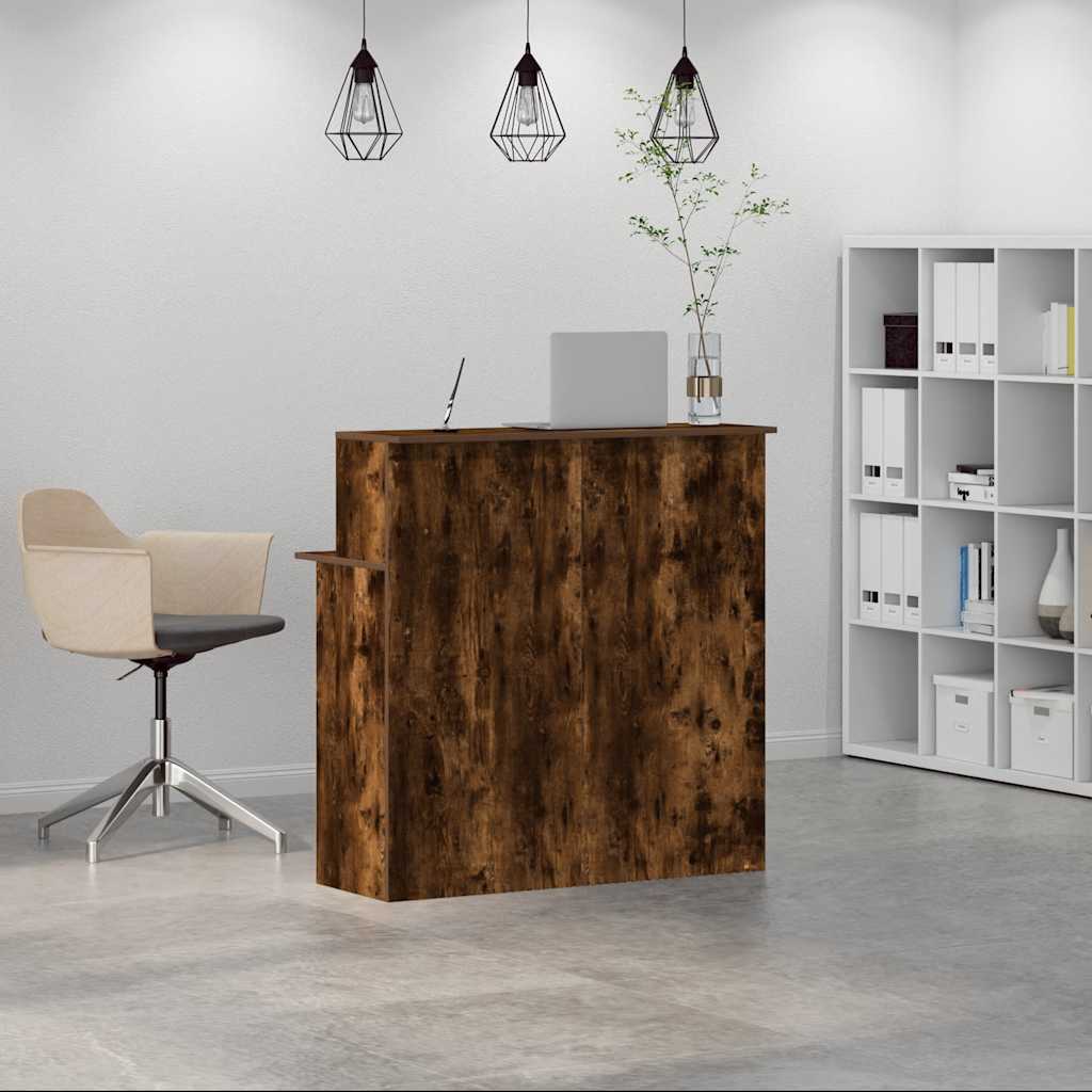 vidaXL Empfangstheke Räuchereiche 100x50x103,5 cm Holzwerkstoff
