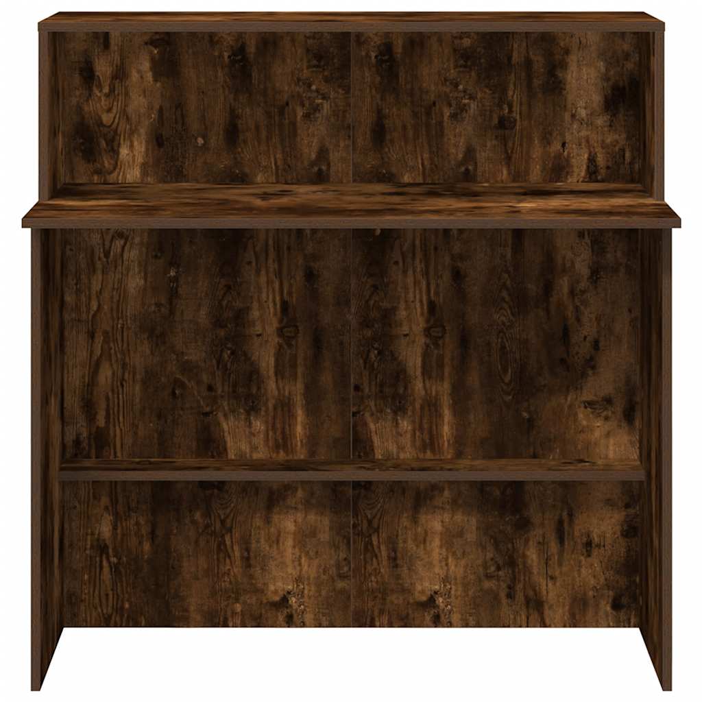 vidaXL Empfangstheke Räuchereiche 100x50x103,5 cm Holzwerkstoff
