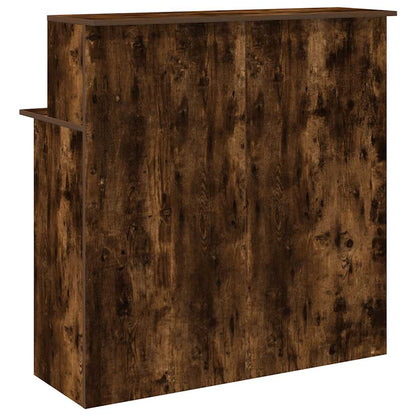 vidaXL Empfangstheke Räuchereiche 100x50x103,5 cm Holzwerkstoff