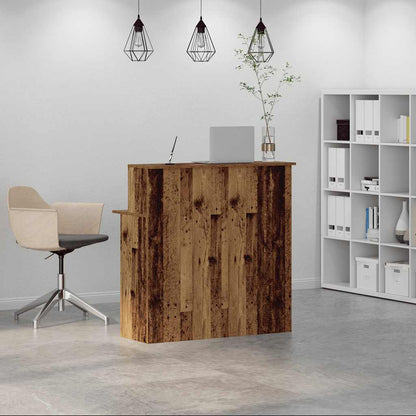 vidaXL Empfangstheke Altholz-Optik 100x50x103,5 cm Holzwerkstoff