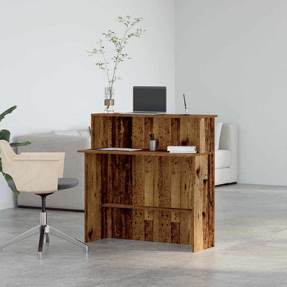 vidaXL Empfangstheke Altholz-Optik 100x50x103,5 cm Holzwerkstoff