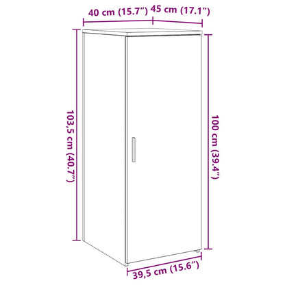 vidaXL Lagerschrank Weiß 40 x 45 x 103,5 cm Holzwerkstoff