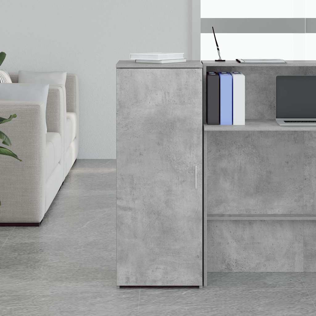 vidaXL Lagerschrank Betongrau 40x45x103,5 cm Holzwerkstoff