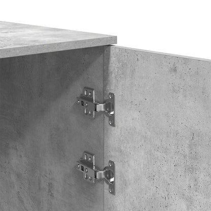 vidaXL Lagerschrank Betongrau 40x45x103,5 cm Holzwerkstoff