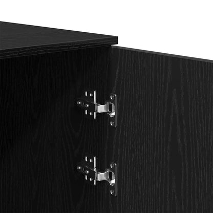 vidaXL Lagerschrank Schwarz 50 x 45 x 103,5 cm Holzwerkstoff