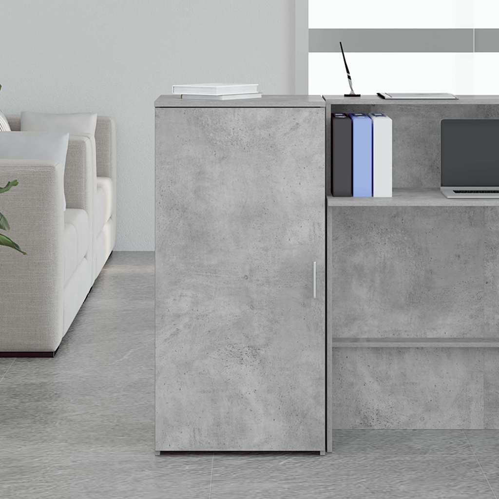 vidaXL Lagerschrank Betongrau 50x45x103,5 cm Holzwerkstoff