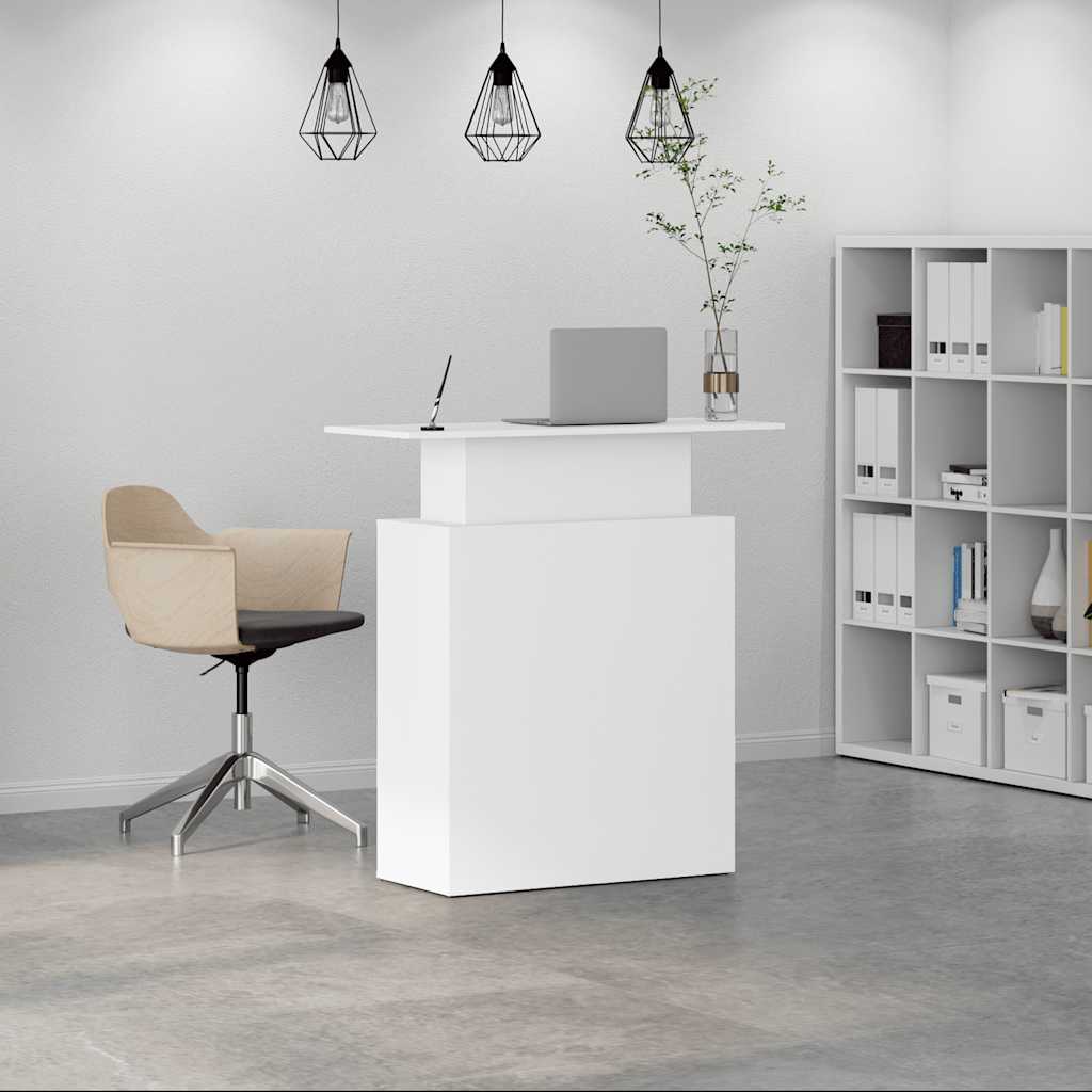 vidaXL Empfangstresen Weiß 100 x 40 x 104 cm Holzwerkstoff