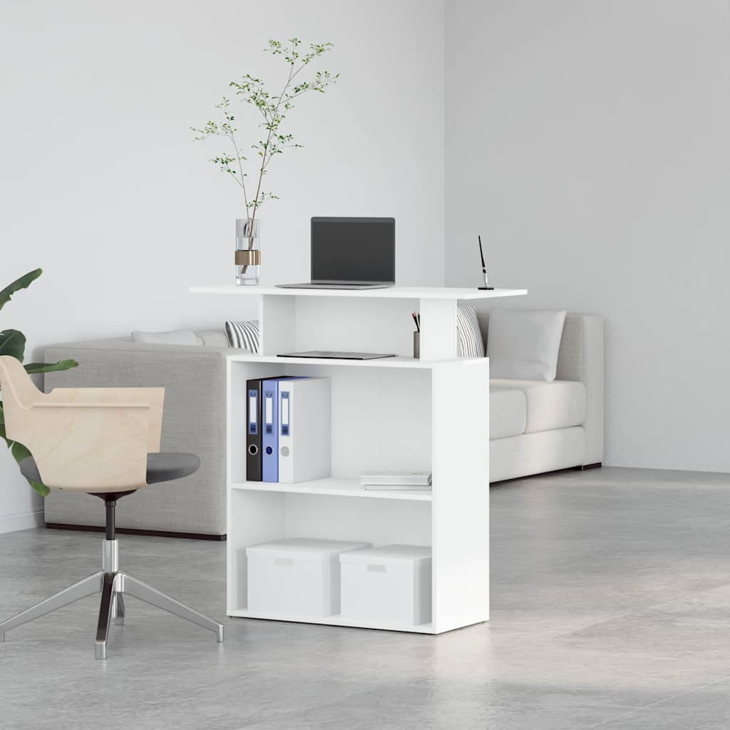 vidaXL Empfangstresen Weiß 100 x 40 x 104 cm Holzwerkstoff