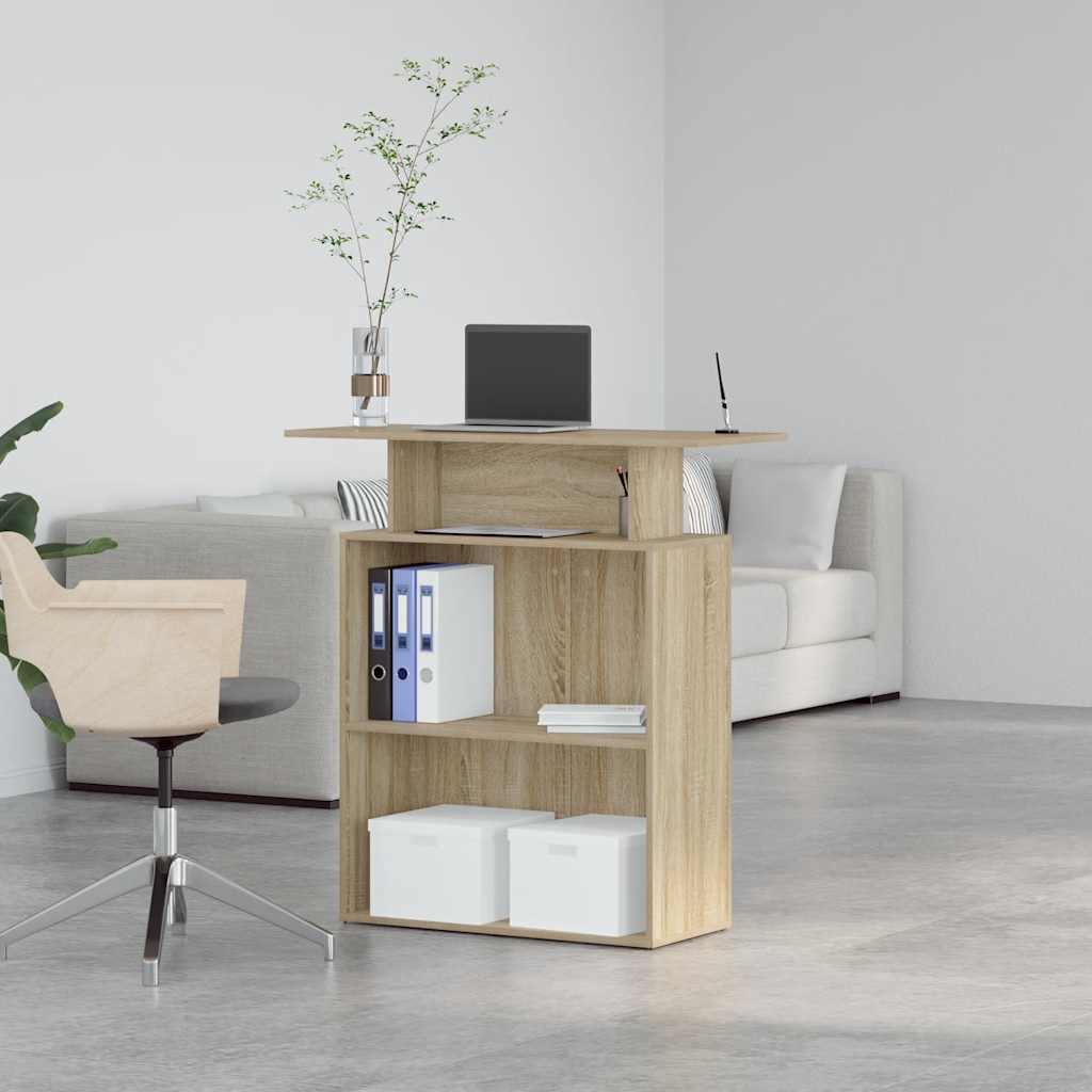 vidaXL Empfangstresen Sonoma-Eiche 100 x 40 x 104 cm Holzwerkstoff