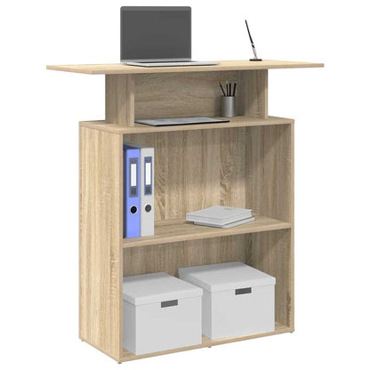 vidaXL Empfangstresen Sonoma-Eiche 100 x 40 x 104 cm Holzwerkstoff