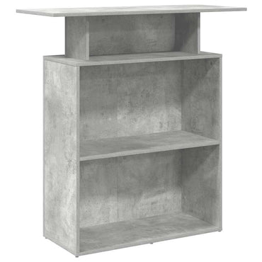 vidaXL Empfangstheke Betongrau 100x40x104 cm Holzwerkstoff