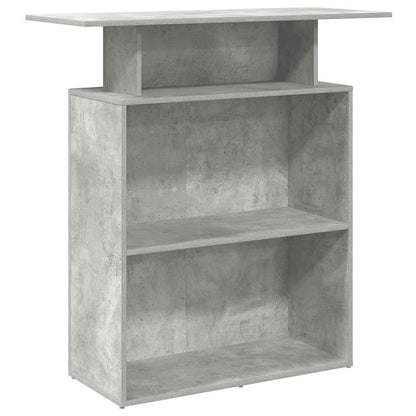 vidaXL Empfangstheke Betongrau 100x40x104 cm Holzwerkstoff