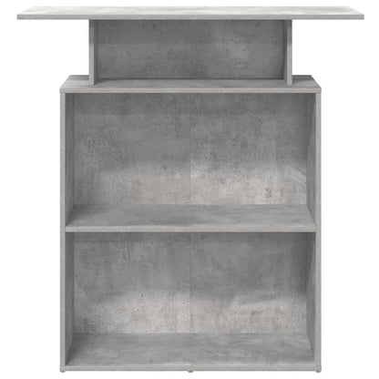 vidaXL Empfangstheke Betongrau 100x40x104 cm Holzwerkstoff