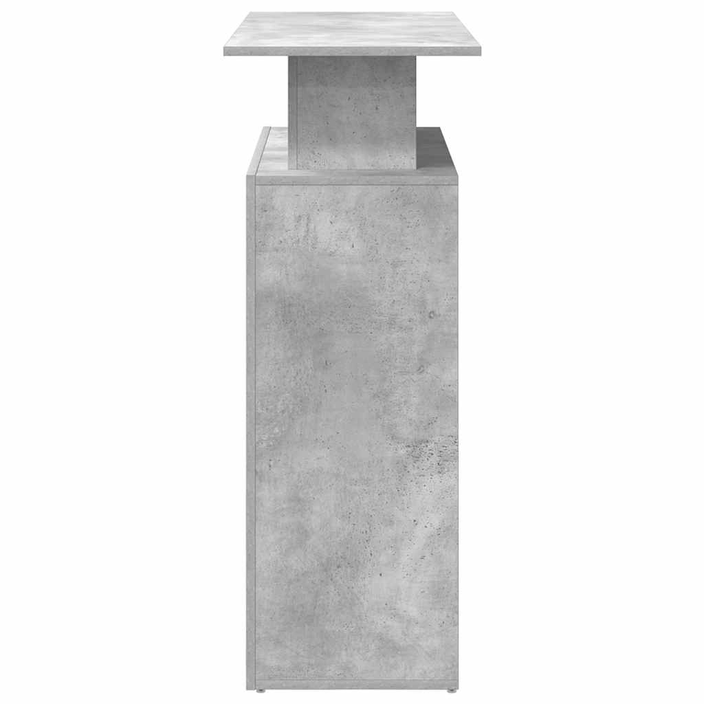 vidaXL Empfangstheke Betongrau 100x40x104 cm Holzwerkstoff