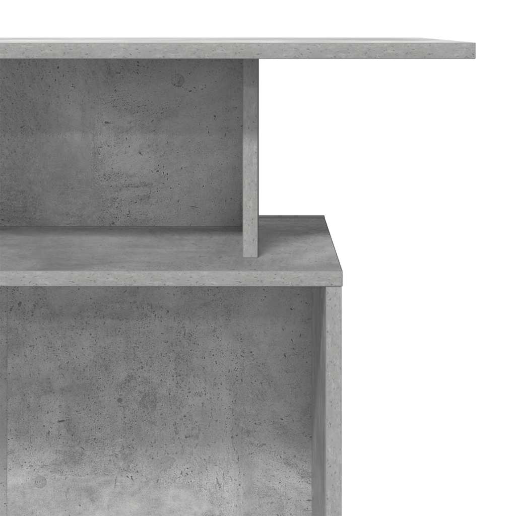 vidaXL Empfangstheke Betongrau 100x40x104 cm Holzwerkstoff
