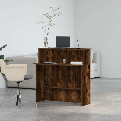 vidaXL Empfangstheke Räuchereiche 100x40x104 cm Holzwerkstoff