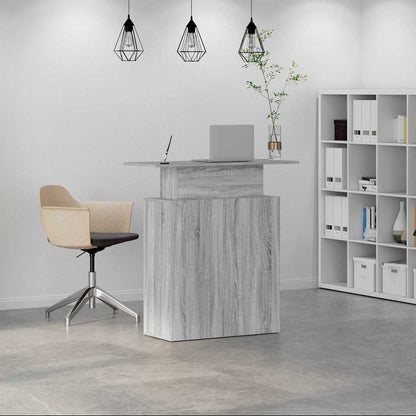 vidaXL Empfangstheke Grau Sonoma 100x40x104 cm Holzwerkstoff