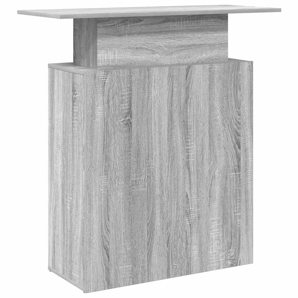 vidaXL Empfangstheke Grau Sonoma 100x40x104 cm Holzwerkstoff