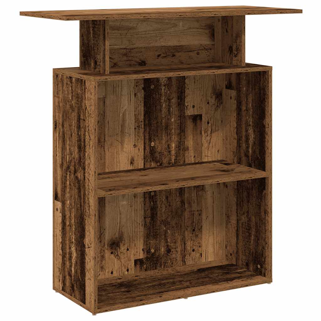 vidaXL Empfangstheke Altholz-Optik 100x40x104 cm Holzwerkstoff