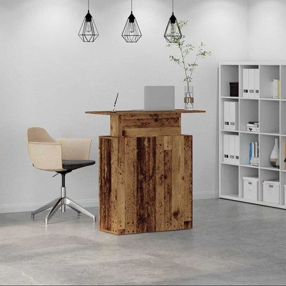 vidaXL Empfangstheke Altholz-Optik 100x40x104 cm Holzwerkstoff
