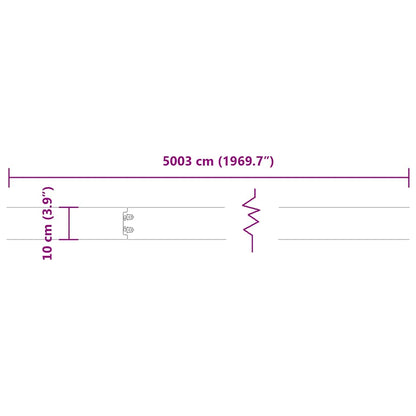 vidaXL Rasenkanten 50 Stk. 10x103 cm Edelstahl