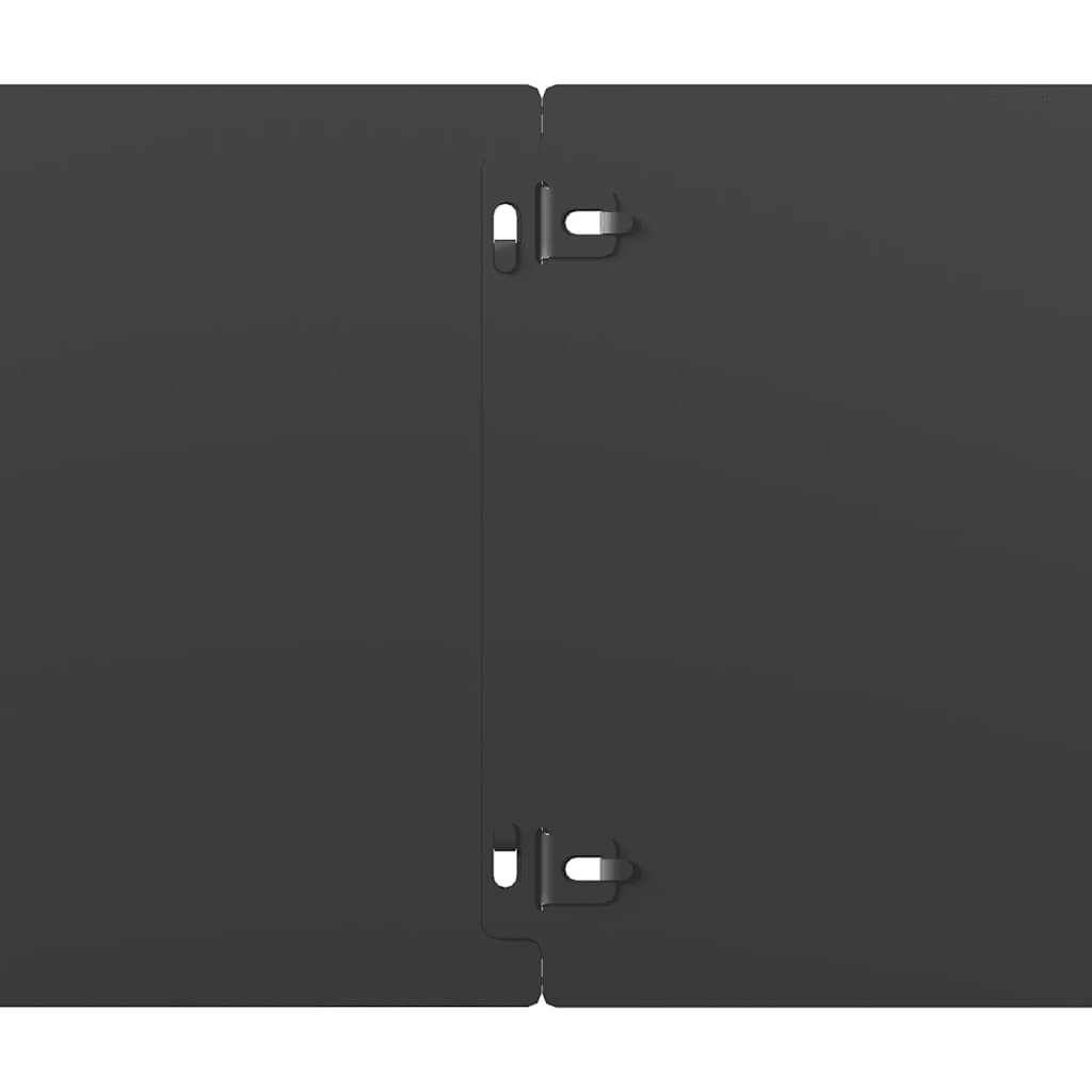 Rasenkanten 30 Stk. Schwarz 20x103 cm Kaltgewalzter Stahl