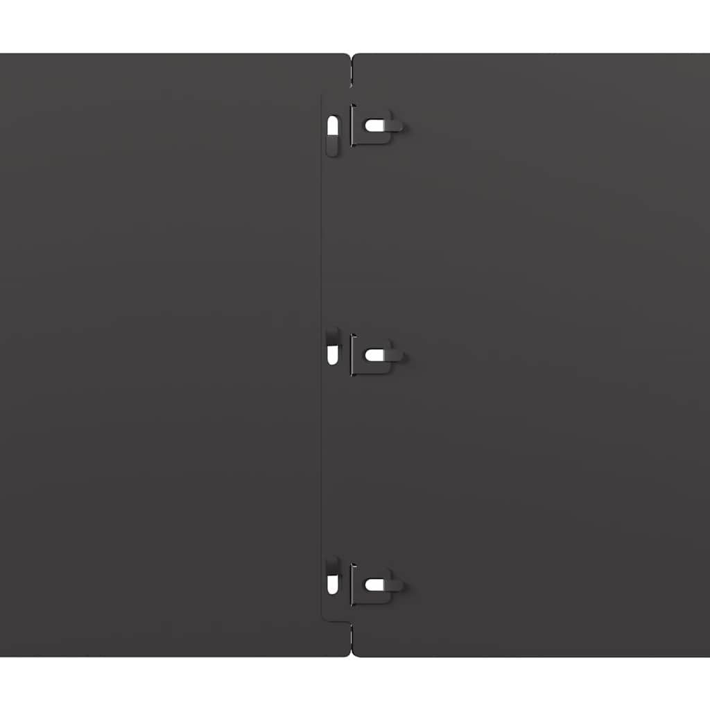 Rasenkanten 20 Stk. Schwarz 25x103 cm Kaltgewalzter Stahl